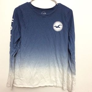 Hollister Large Blue Gradient Long Sleeve